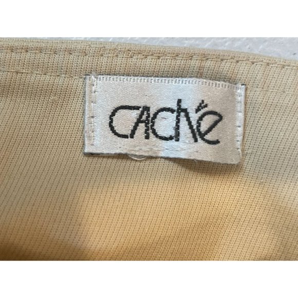 Cache Womens High Waist Pant Straight Leg Zipper Pockets Flat Front Tan Size W29 - Picture 8 of 8